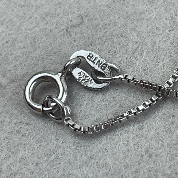 Aquamarine Teardrop Pendant Necklace White Topaz Sterling Silver 16” Chain - Picture 8 of 12